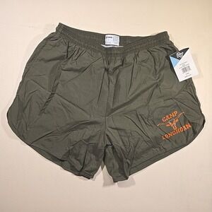 Camp Longhorn Soffe Men L Running Short Baggies NWT Olive Drab Green Nylon Lined